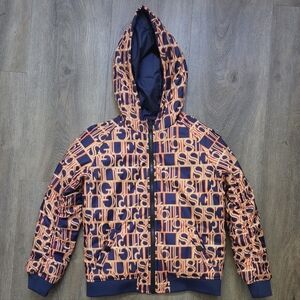 Guess Big Boys All Over Printed Reversible Puffer Jacket